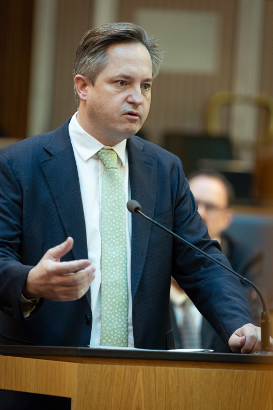 Am Rednerpult Nationalratsabgeordneter Johannes Schmuckenschlager (ÖVP)