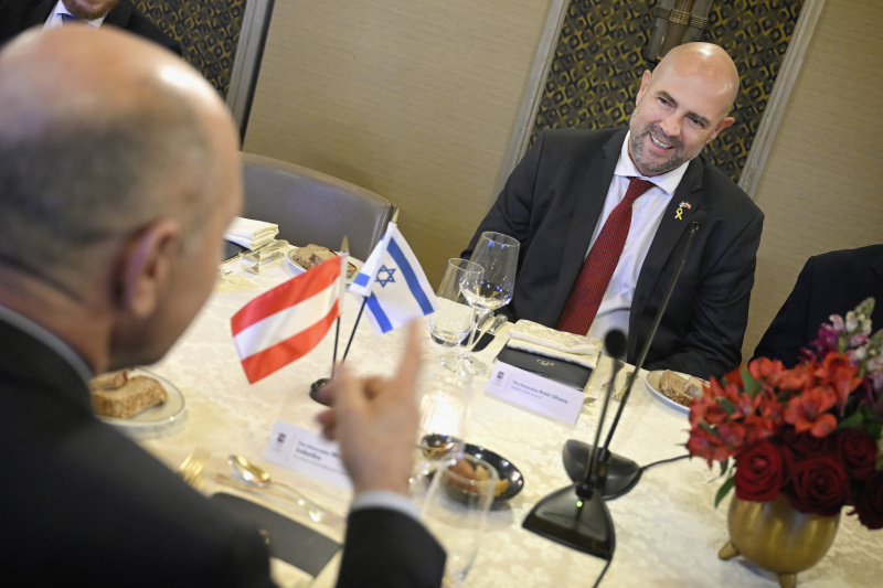 Aussprache. Von links: Nationalratspräsident Wolfgang Sobotka (ÖVP), Knessetsprecher Amir Ohana