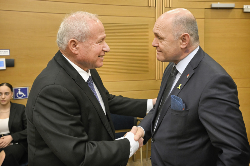 Treffen mit dem israelischen Landwirtschaftsminister Avi Dichter. Von links: Landwirtschaftsminister Avi Dichter, Nationalratspräsident Wolfgang Sobotka (ÖVP)
