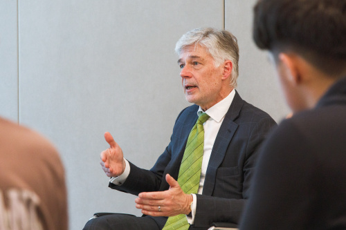 Parliamentary Director Harald Dossi in an interview