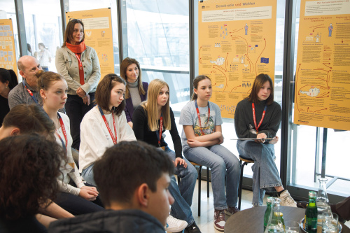 Students during the interview