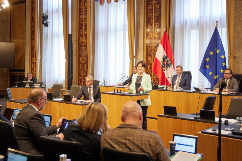 Am Redner:innenpult Bundesrätin Barbara Prügl (ÖVP)