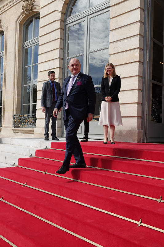 Von links: Nationalratspräsident Wolfgang Sobotka (ÖVP), Präsidentin der Assemblée Nationale I.E. Yaël Braun-Pivet