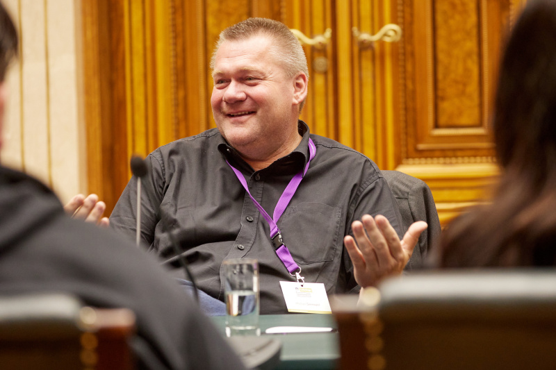 Simulation einer Klubsitzung mit Nationalratsabgeordnetem Michael Seemayer (SPÖ)