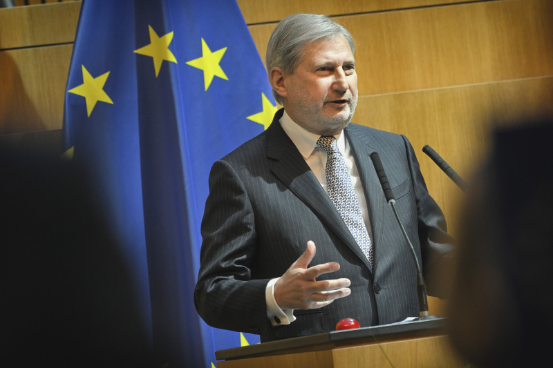 Europarede. EU-Kommissar für Haushalt und Verwaltung Johannes Hahn