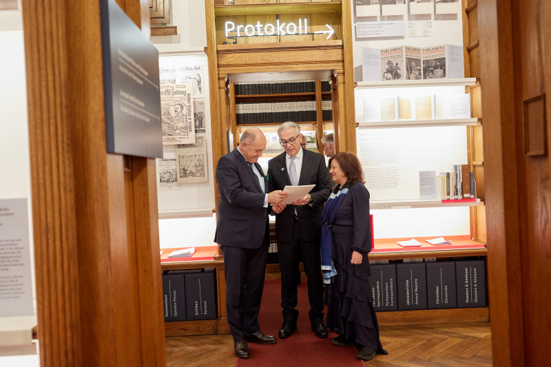 Führung durch das Parlament gegeben vom Nationalratspräsidenten Wolfgang Sobotka (ÖVP)