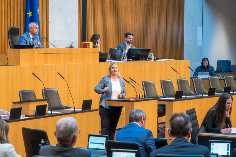 Am Redner:innenpult Nationalratsabgeordnete Martina Kaufmann