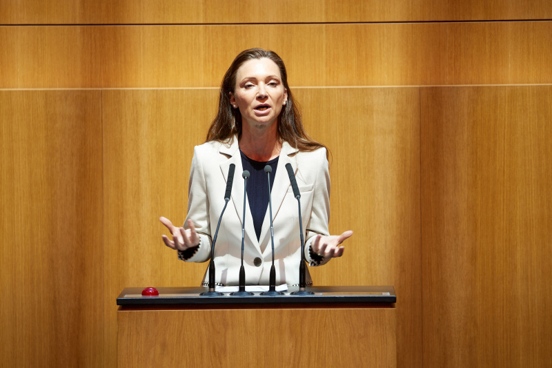 Am Redner:innenpult Nationalratsabgeordnete Susanne Fürst (FPÖ)