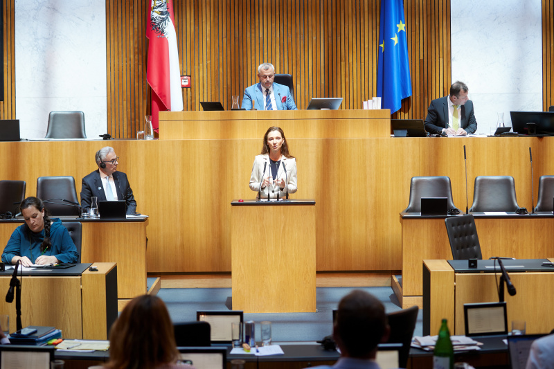 Am Redner:innenpult Nationalratsabgeordnete Susanne Fürst (FPÖ)