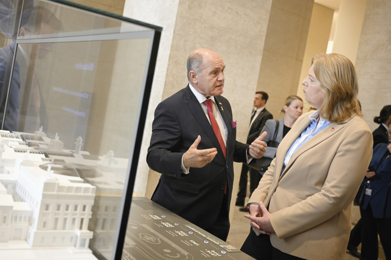 Von links: Nationalratspräsident Wolfgang Sobotka (ÖVP), Präsidentin des Deutschen Bundestages Bärbel Bas