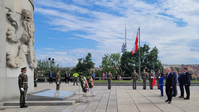 Gedenkakt an der Gedenkstätte Vítkov