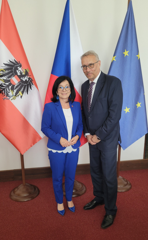 Treffen mit Minister für europäische Angelegenheiten der Tschechischen Republik Martin Dvořák und Bundesratspräsidentin Margit Göll (ÖVP)