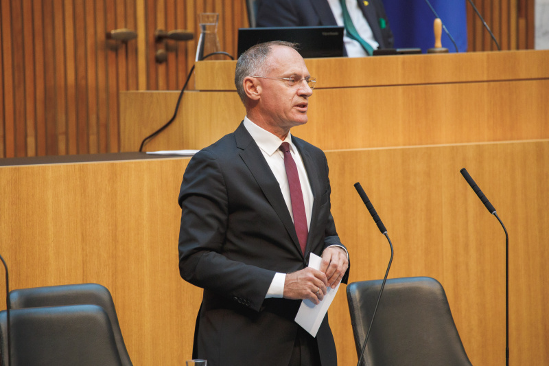 Am Wort Bundesminister für Inneres Gerhard Karner (ÖVP)