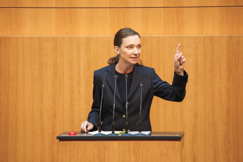 Am Redner:innenpult Nationalratsabgeordnete Susanne Fürst (FPÖ)