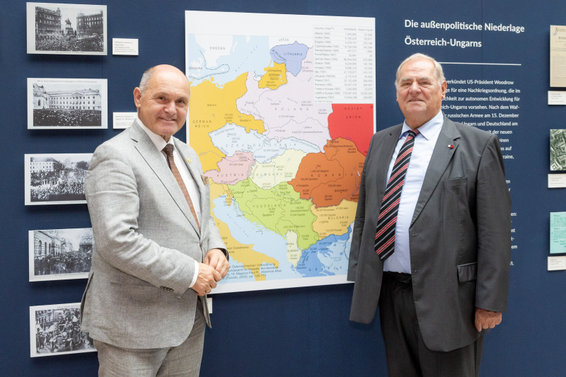 Von links: Nationalratspräsident Wolfgang Sobotka (ÖVP), Vizepräsident a.D. der ÖAW Arnold Suppan