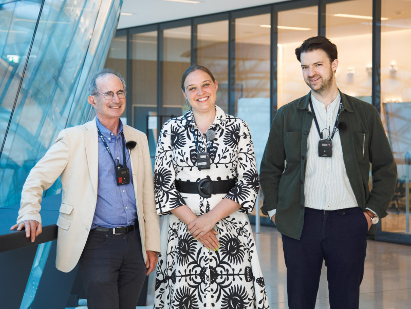 Eric Frey, Tatjana Lukáš und Fabio Wolkenstein