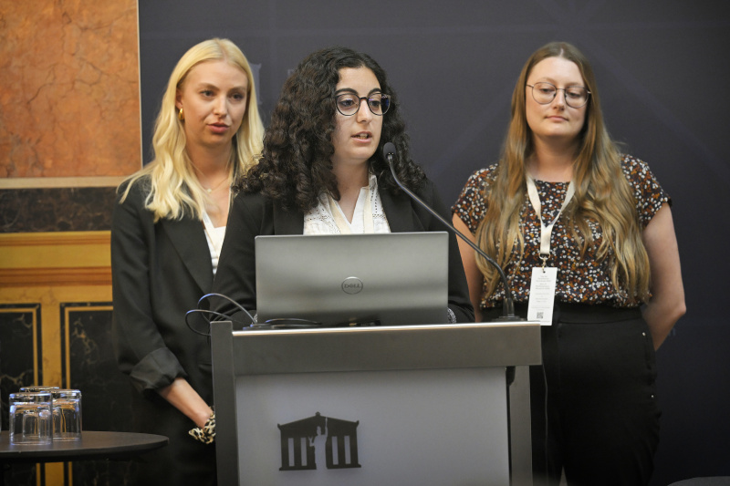 From left: University of Innsbruck Julia Leitner, Nada Ragheb, Maria Schreiner,