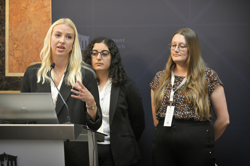From left: University of Innsbruck Julia Leitner, Nada Ragheb, Maria Schreiner,