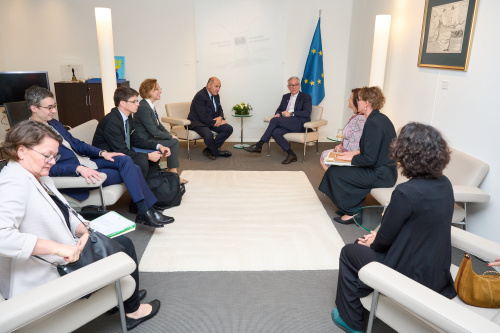 pronunciation. From left: President of the National Council Wolfgang Sobotka (ÖVP) and President of the Parliamentary Assembly of the Council of Europe Theodoros Roussopoulos
