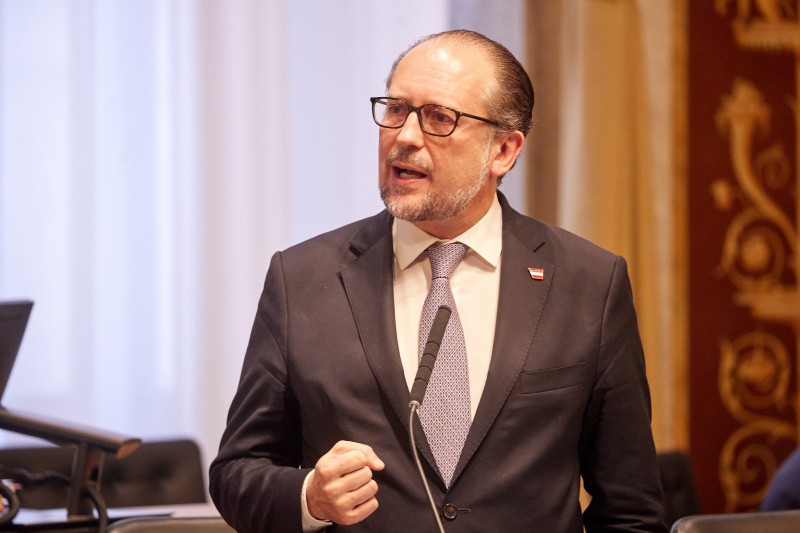 Rede von Außenminister Alexander Schallenberg (ÖVP)