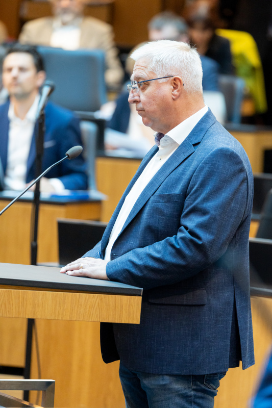 Am Redner:innenpult Nationalratsabgeordneter Werner Herbert (FPÖ)