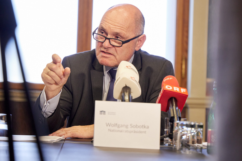 Präsentation. Nationalratspräsident Wolfgang Sobotka (ÖVP)