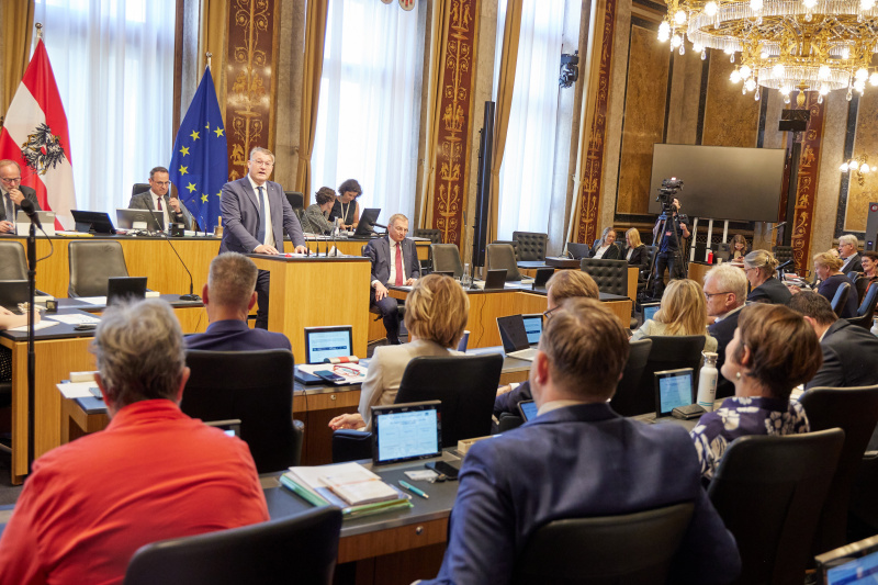 Am Redner:innenpult Bundesrat Markus Steinmaurer (FPÖ)