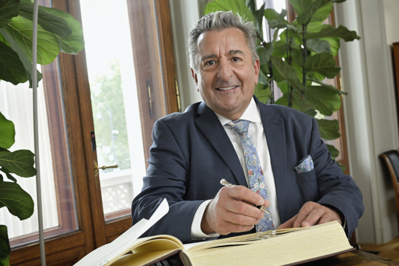 Gästebuch. Präsident des Landtags Sachsen-Anhalt Gunnar Schellenberger