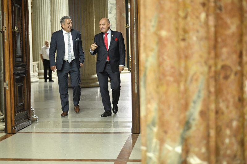 Von links: Präsident des Landtags Sachsen-Anhalt Gunnar Schellenberger, Nationalratspräsident Wolfgang Sobotka (ÖVP)