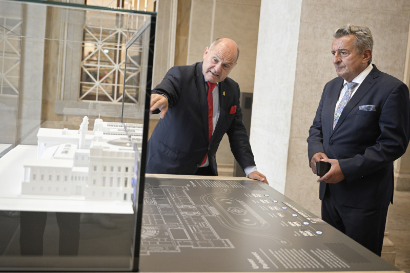 Von links: Nationalratspräsident Wolfgang Sobotka (ÖVP), Präsident des Landtags Sachsen-Anhalt Gunnar Schellenberger