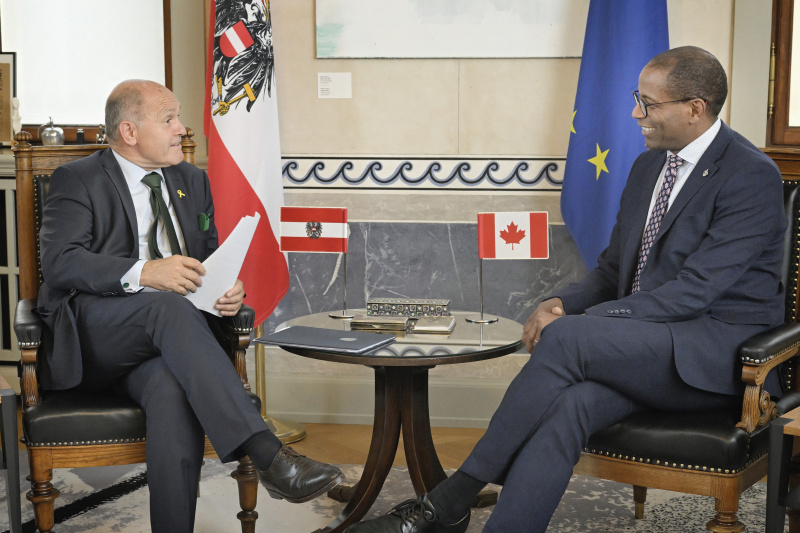 Von links: Nationalratspräsident Wolfgang Sobotka (ÖVP), Präsident der israelischen Knesset Amir Ohana