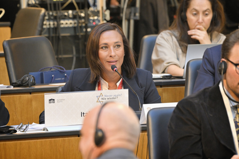 Participants' contributions to the discussion. Member of Italian Parliament Sara Kelany