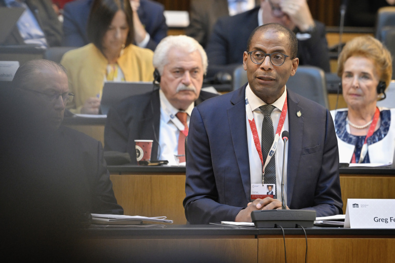 Participants' contributions to the discussion. Speaker of the Canadian House of Commons Greg Fergus