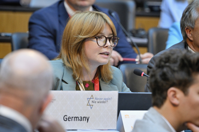 Participants' contributions to the discussion. Member of German Parliament Marlene Schönberger