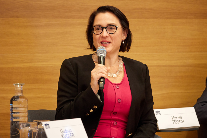 Moderiertes Gespräch mit den Menschenrechtssprecher:innen der Parlamentsklubs. Nationalratsabgeordnete Gudrun Kugler (ÖVP)