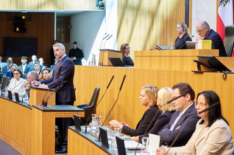 Rede von Bundeskanzler Karl Nehammer (ÖVP)