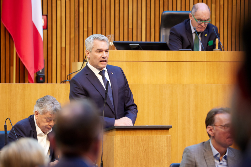 Rede von Bundeskanzler Karl Nehammer (ÖVP)