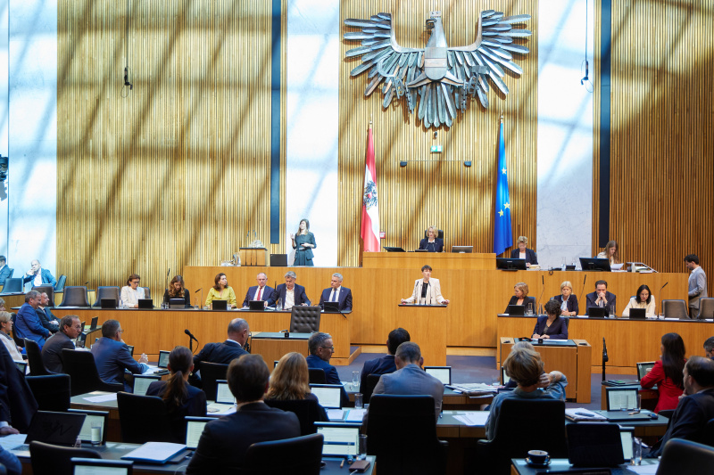 Am Redner:innenpult Klubobfrau Sigrid Maurer (GRÜNE)