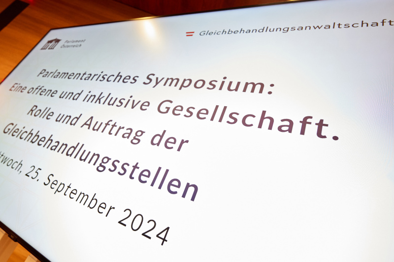 Parlamentarisches Symposium: Eine offene und inklusive Gesellschaft – Rolle und Auftrag der Gleichbehandlungsstellen