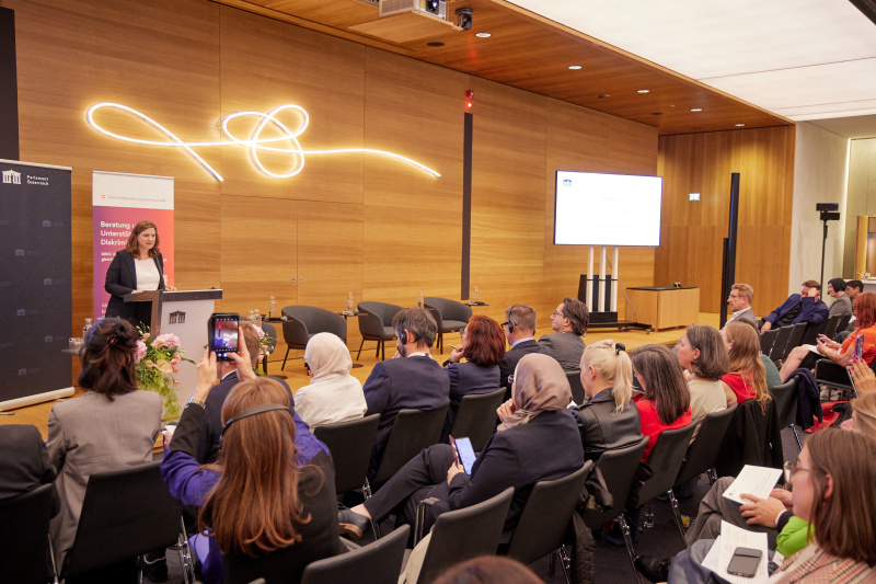 Block II: Die EU-Standards für Klagerechte und proaktive Arbeit. Reflexion: Innovative proaktive Arbeit und wirksame Klagerechte – Learnings für Gleichbehandlungsstellen. Leiterin der Gleichbehandlungsanwaltschaft Sandra Konstatzky