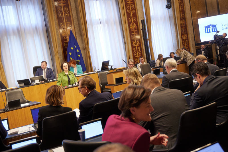 Am Redner:innenpult Bundesrätin Christine Schwarz-Fuchs (ÖVP)