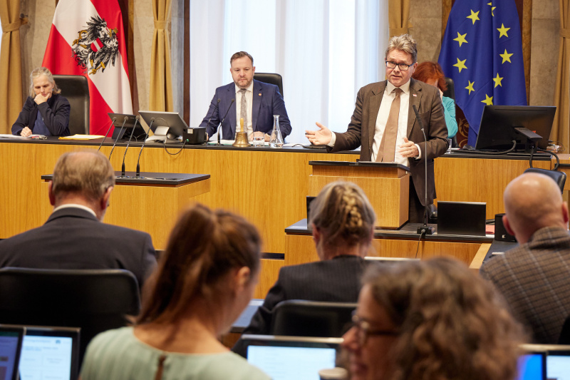 Rede. Bildungsminister Martin Polaschek (ÖVP)