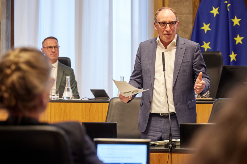 Rede. Gesundheitsminister Johannes Rauch (GRÜNE)