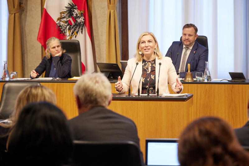 Am Redner:innenpult Bundesrätin Doris Hahn (SPÖ)