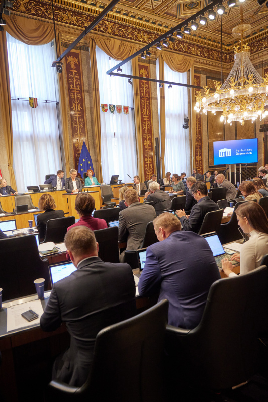 Am Redner:innenpult Bundesrätin Claudia Hauschildt-Buschberger (GRÜNE)