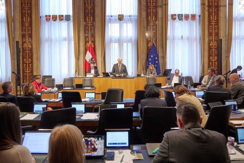 Am Redner:innenpult Bundesrat Manfred Mertel (SPÖ)