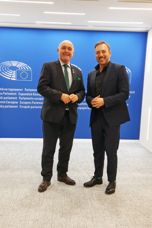 Von links: Nationalratspräsident Wolfgang Sobotka (ÖVP), Mitglied des Europöischen Parlaments Sergey Lagodinsky