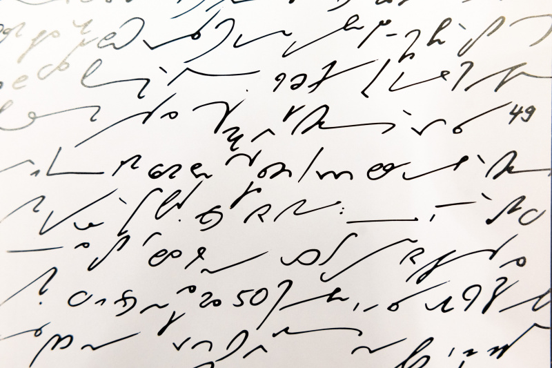 Historisches Dokument mit Stenografischen Notizen