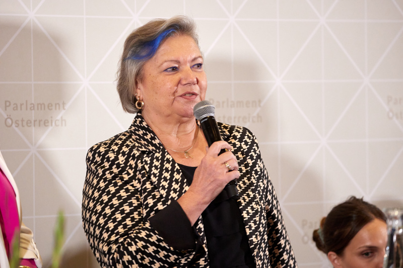 Gesprächsrunde mit den Vertreter:innen der Parlamentsparteien. Dritte Nationalratspräsidentin a.D. Anneliese Kitzmüller (FPÖ)