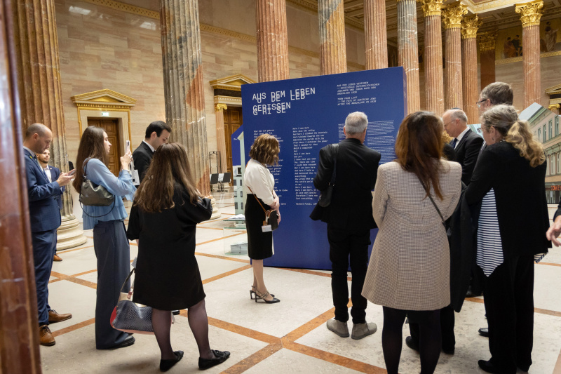 Participants visit the exhibition
